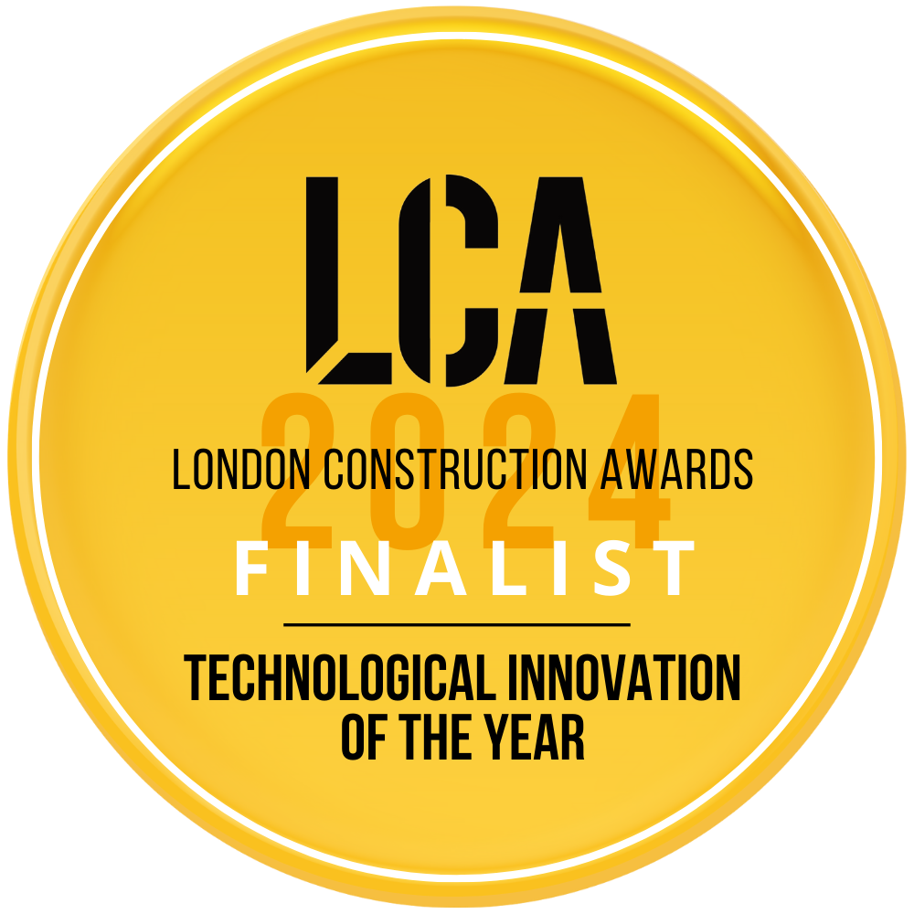 Technological Innovation of the Year badge for finalists in London Construction Awards
