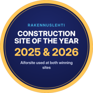 Construction Site of the Year 2025 and 2026: Aiforsite used at both winning sites